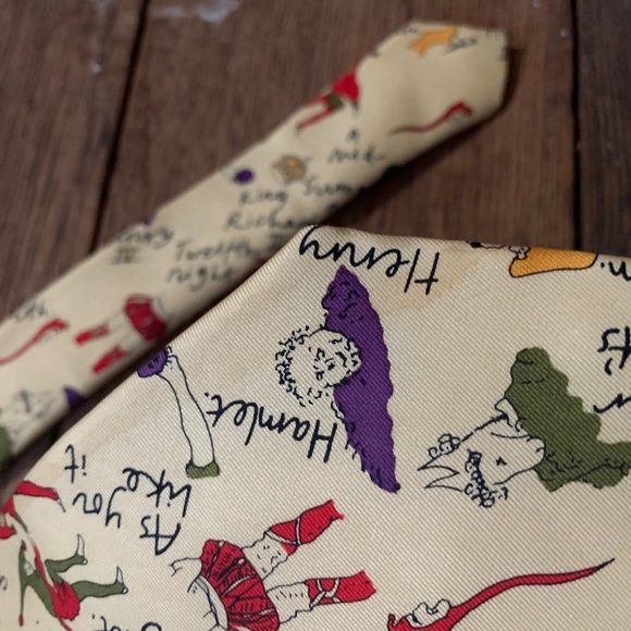 Vintage Arkle Scotland Shakespeare Plays Silk Tie - Picture 5 of 12